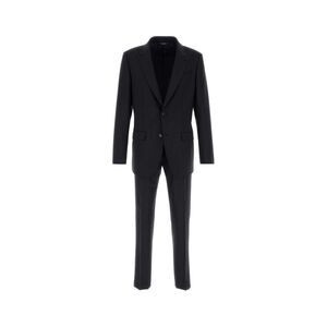Dolce & Gabbana Men Midnight Blue Stretch Wool Suit